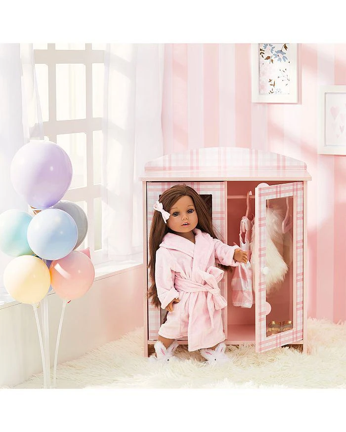 商品Teamson|Sophia's by Kids Aurora Princess 18" Doll Pink Plaid Closet with Bathrobe & Slipper Pink - Ages 3-7,价格¥617,第2张图片详细描述