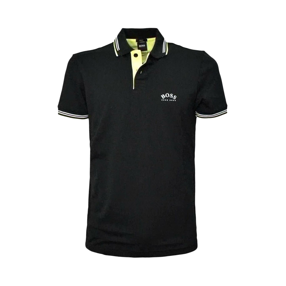 商品Hugo Boss|HUGO BOSS 男士黑色POLO衫 PAULCURVED-50412675-003,价格¥657,第1张图片