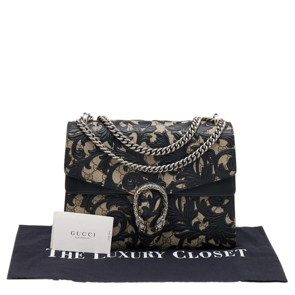 Gucci Black GG Supreme Canvas and Leather Medium Dionysus Arabesque Shoulder Bag 商品