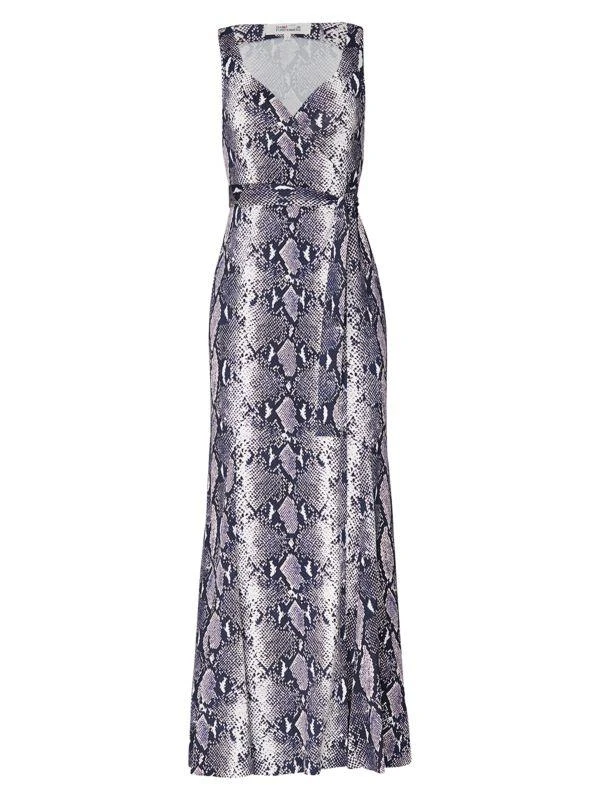 商品[二手商品] Diane von Furstenberg|Elisha Snakeskin Print Silk Wrap Maxi Dress,价格¥513,第4张图片详细描述