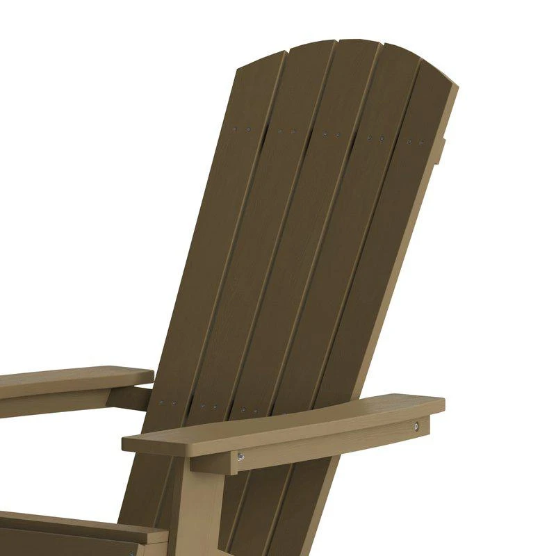 商品Merrick Lane|Riviera Poly Resin Folding Adirondack Lounge Chair All-Weather Indoor/Outdoor Patio Chair,价格¥1261,第2张图片详细描述