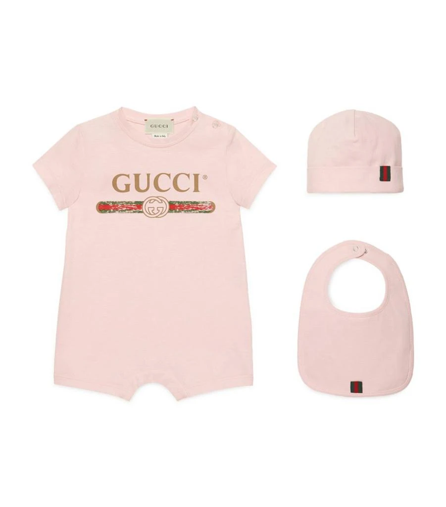 商品Gucci|Cotton Vintage Logo Gift Set (0-36 Months),价格¥2371,第1张图片