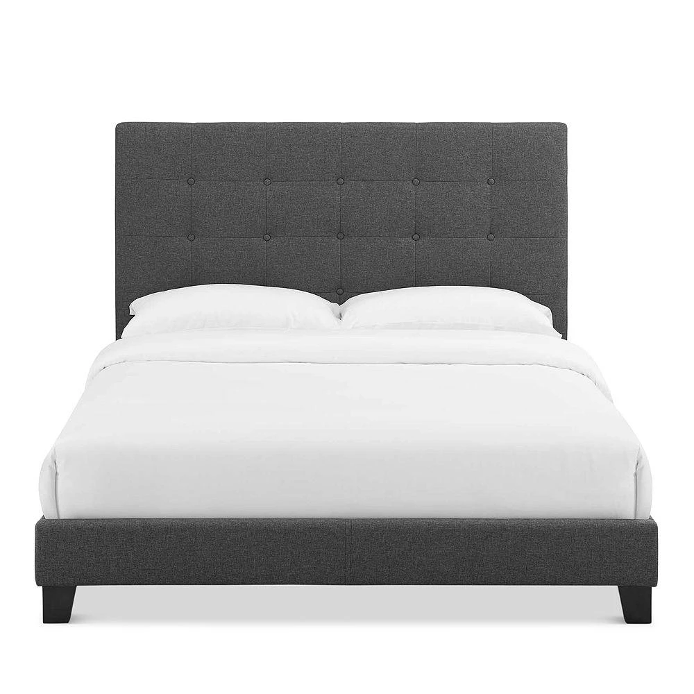 商品Modway|Melanie Tufted Button Upholstered Fabric Platform Bed Collection,价格¥2148,第3张图片详细描述