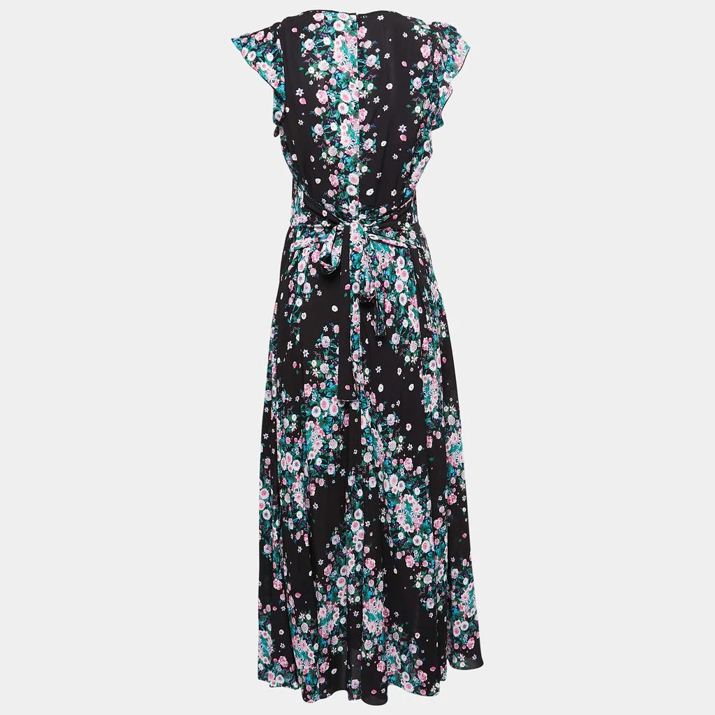 商品Diane von Furstenberg|Diane Von Furstenberg Black Floral Printed Crepe Midi Dress M,价格¥891,第2张图片详细描述