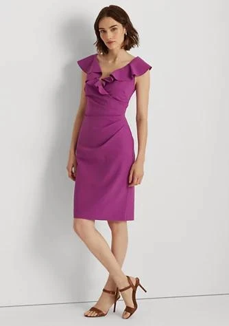 商品Ralph Lauren|Ralph Lauren Crepe Sleeveless Cocktail Dress,价格¥619,第1张图片