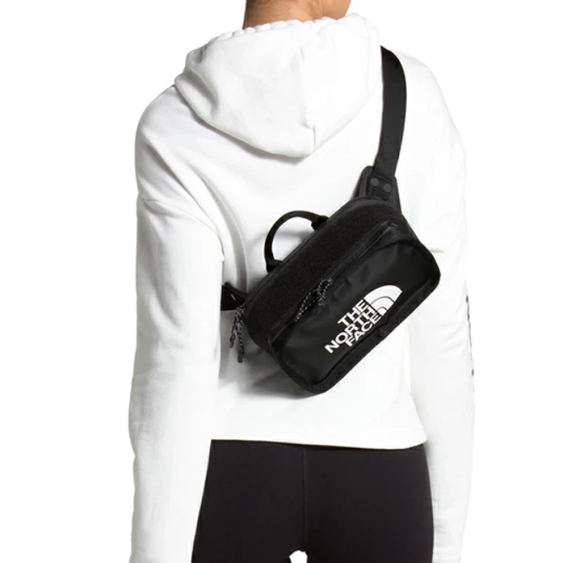 商品[国内直发] The North Face|北面 大logo explore blt魔术贴开合 涤纶 手提包斜挎包腰包胸包 常规 男女同款情侣款 黑色,价格¥410,第7张图片�详细描述