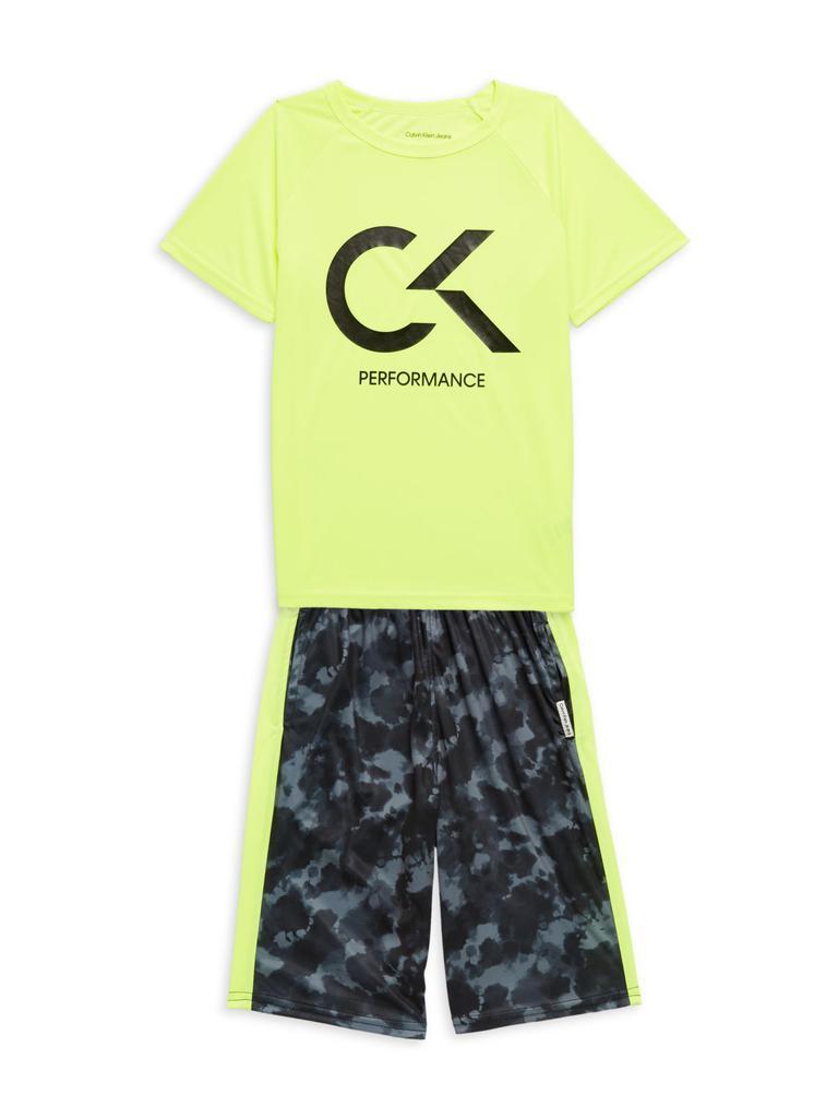 商品Calvin Klein|Boy's 2-Piece Logo T-Shirt & Shorts,价格¥187,第1张图片