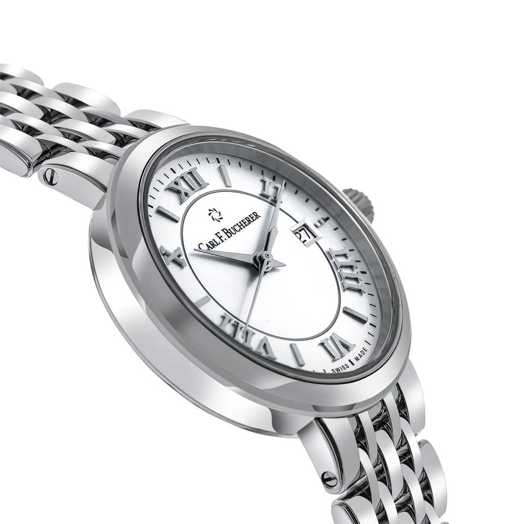 商品Carl F. Bucherer|Carl F. Bucherer Adamavi Date Stainless Steel Quartz Women's Watch 00.10315.08.15.21,价格¥6151,第4张图片详细描述