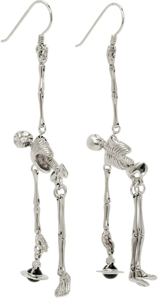 商品Vivienne Westwood|Silver Skeleton Earrings,价格¥1210,第2张图片详细描述