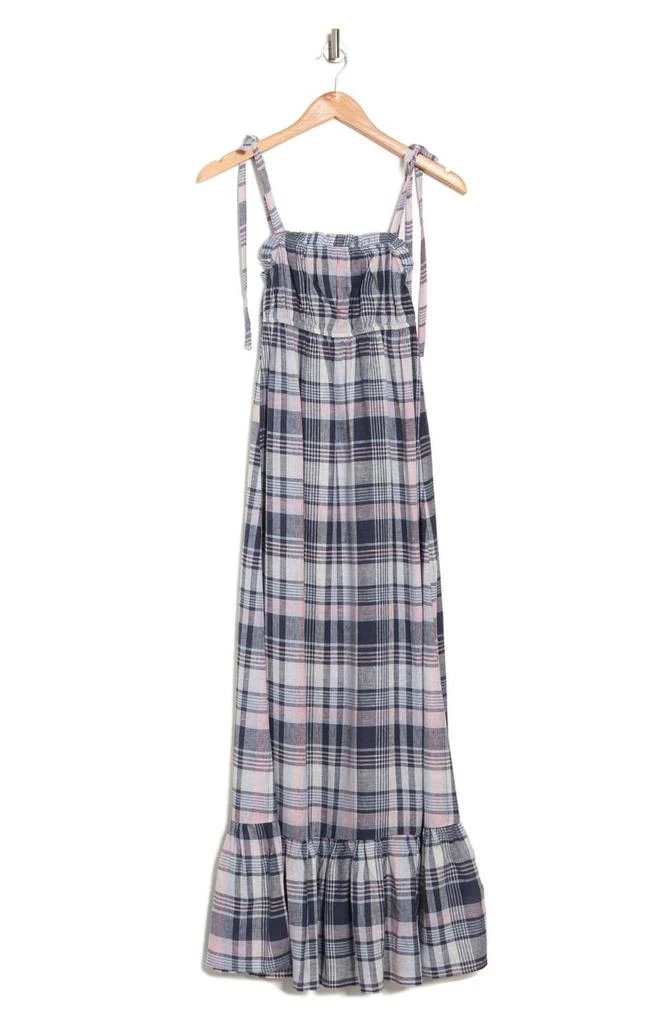 商品Love Ady|Plaid Tie Strap Ruffled Maxi Dress,价格¥106,第3张图片详细描述