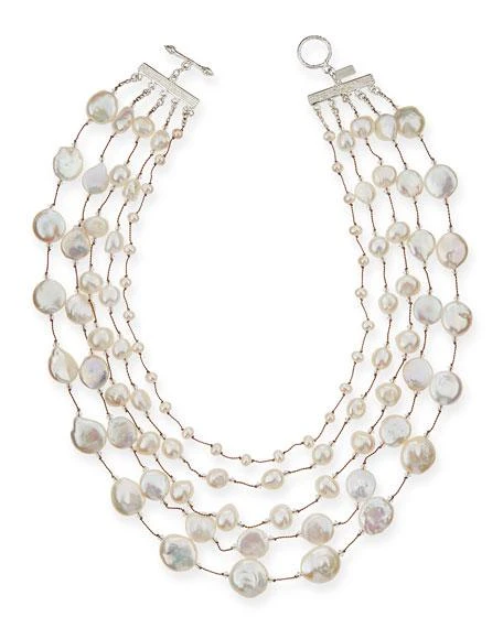 商品Margo Morrison|Five-Strand Pearl & Crystal Necklace,价格¥7017,第1张图片