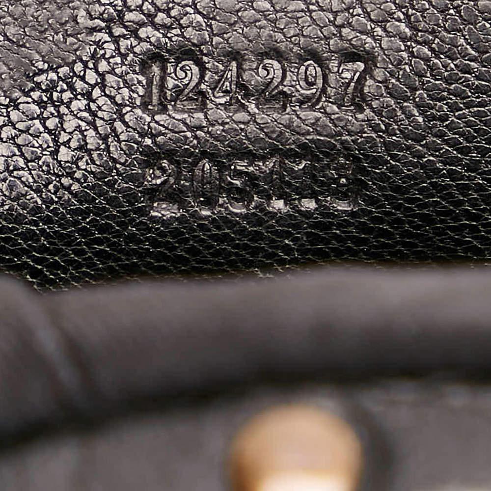 Gucci Black Bamboo Leather Handbag商品第6张图片规格展示