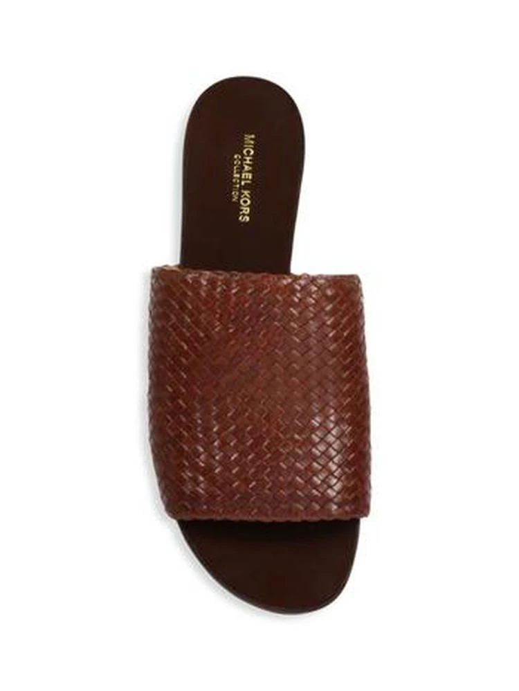 商品Michael Kors|Byrne Woven Leather Slides,价格¥1186,第5张图片详细描述