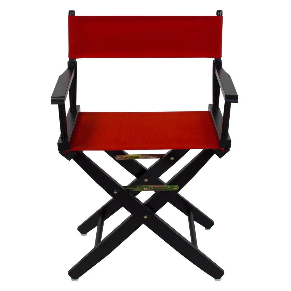 商品American Trails|Extra-Wide Premium 18"  Directors Chair Black Frame W/Red Color Cover,价格¥917,第1张图片