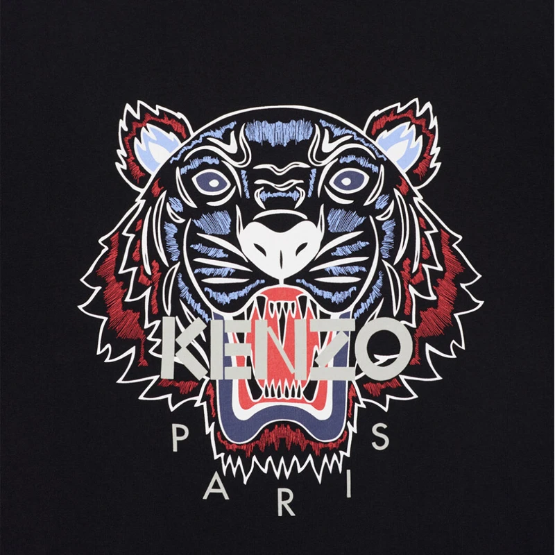 Kenzo 高田贤三 男士黑色虎头图案T恤 FA55TS0504YA-99 商品