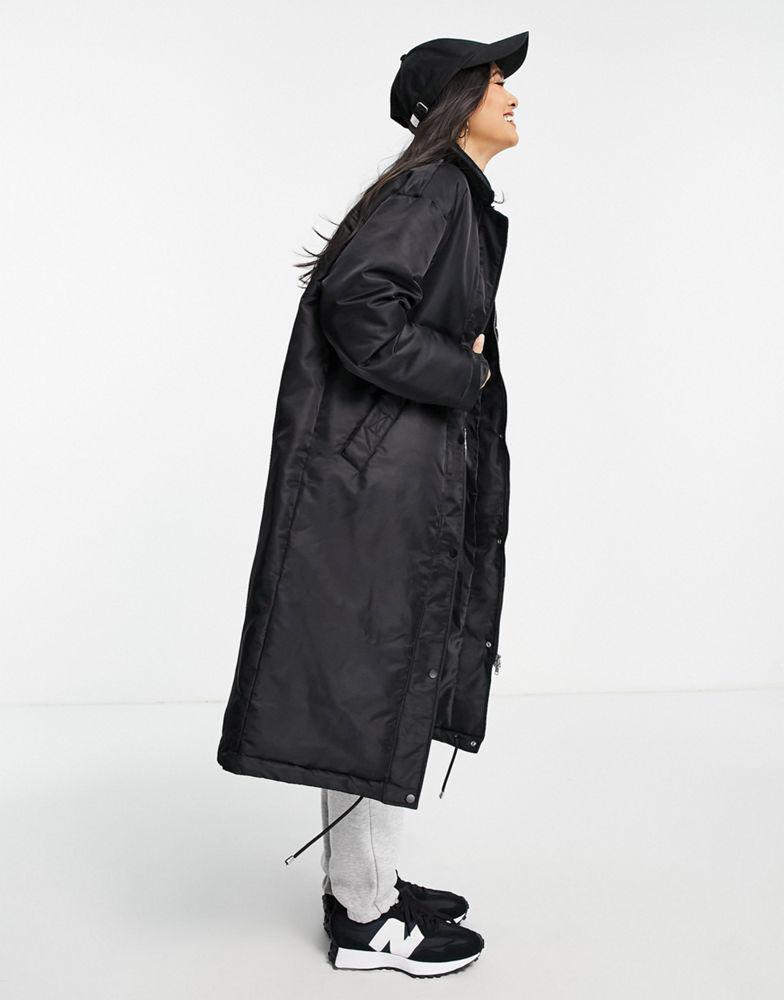 Topshop sporty car coat in black商品第1张图片规格展示