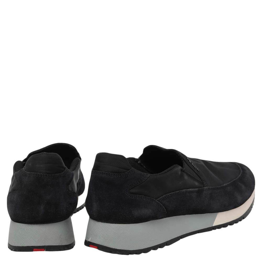 Prada Sport Black Suede And Nylon Slip On Sneakers Size 40商品第5张图片规格展示