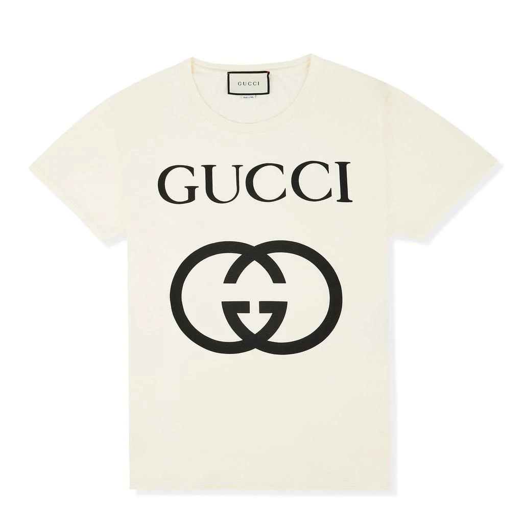 商品Gucci|Gucci GG Interlocking Cream T Shirt,价格¥4938,第1张图片