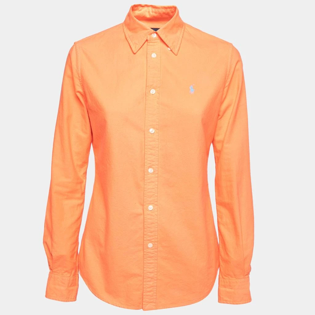 商品[二手商品] Ralph Lauren|Ralph Lauren Neon Orange Cotton Button Front Custom Fit Shirt S,价格¥727,第1张图片