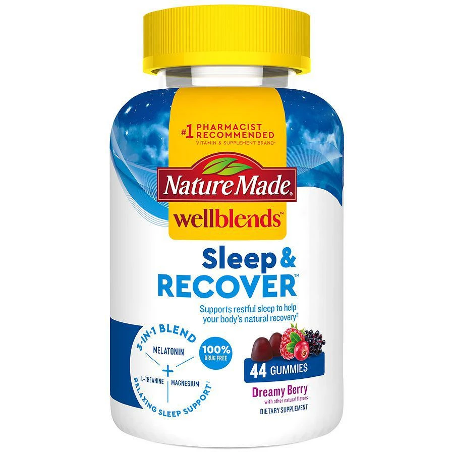 商品Nature Made WellBlends|三合一睡眠支持和恢复软糖  44粒,价格¥82,第1张图片