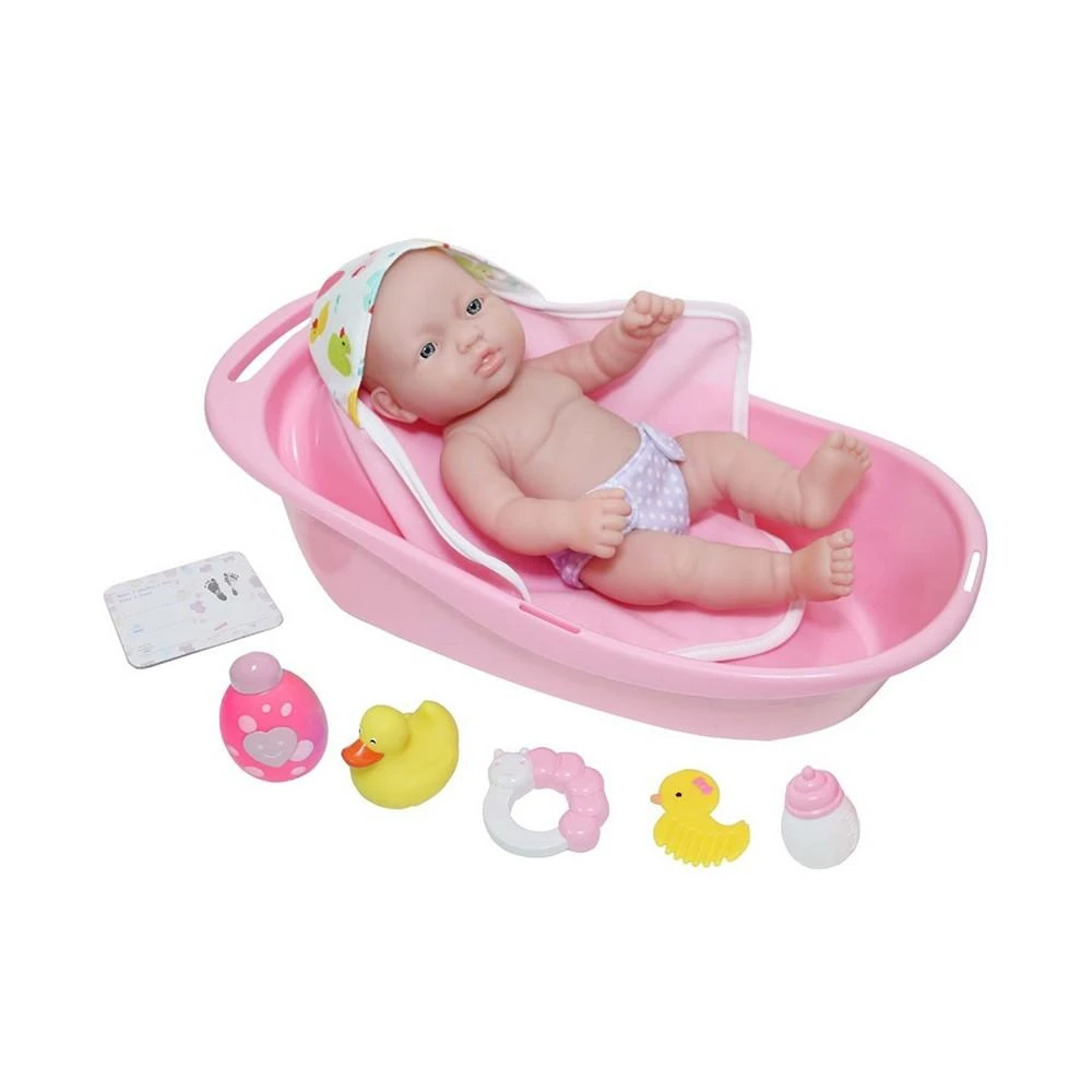 商品JC TOYS|La Newborn 12" Baby Doll 10 Pcs Bathtub Gift Set,价格¥224,第1张图片