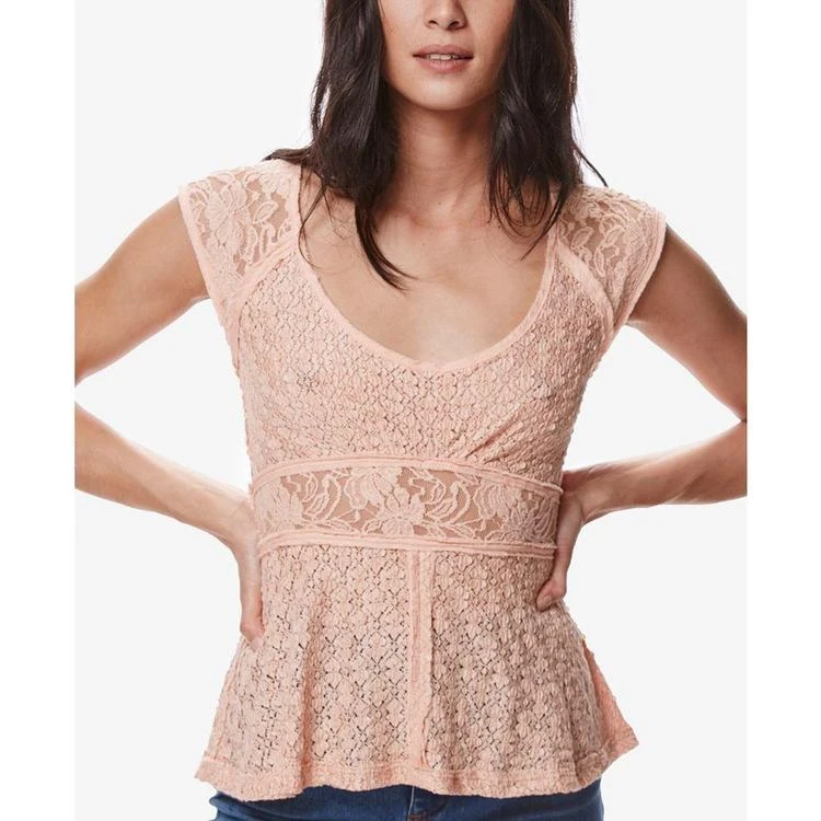 商品Free People|Besties Lace Scoop-Neck Top,价格¥347,第1张图片