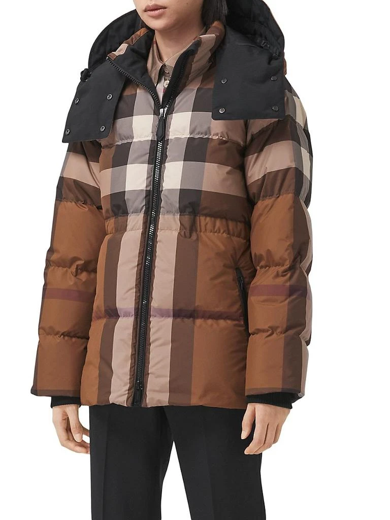 商品Burberry|Quilted Check Logo Puffer Jacket,价格¥14167,第3张图片详细描述