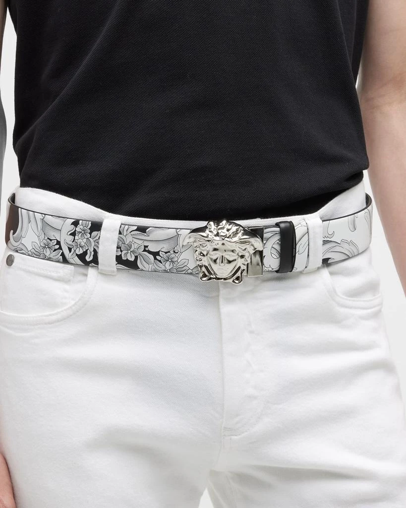 商品Versace|Men's Reversible Medusa Head Buckle Leather Belt,价格¥2248,第2张图片详细描述