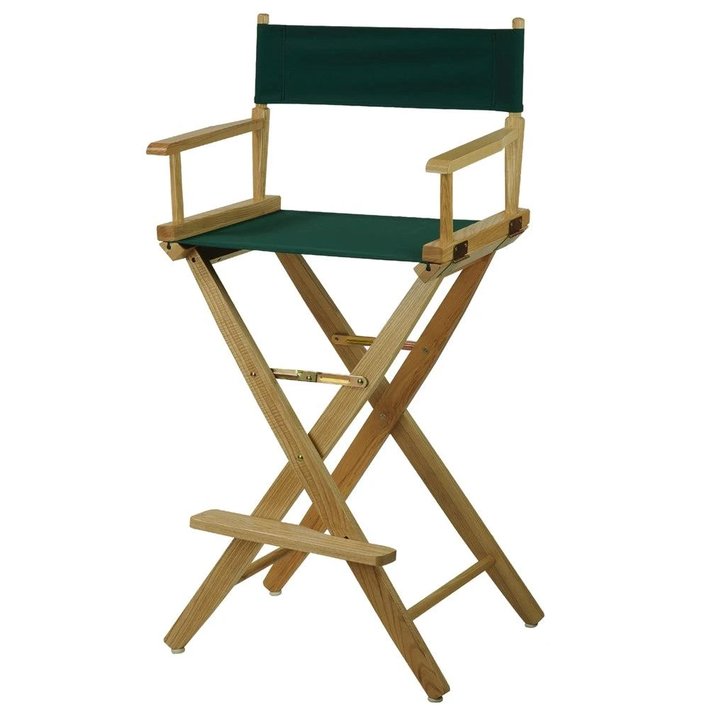 商品American Trails|Extra-Wide Premium 30"  Directors Chair Natural Frame W/Hunter Green Color Cover,价格¥1114,第4张图片详细描述
