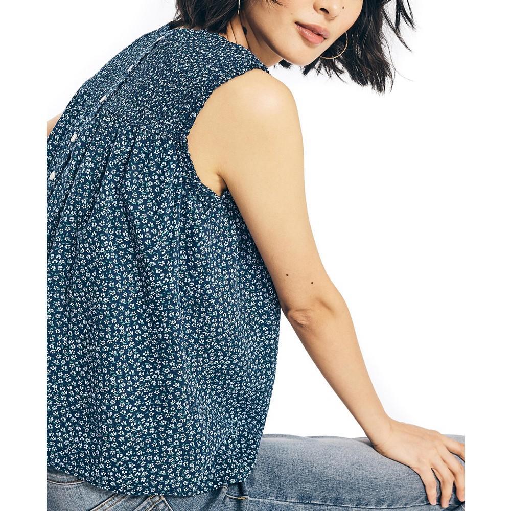 商品Nautica|Women's Crafted Floral Print Smocked Tank Top,价格¥302,第5张图片详细描述