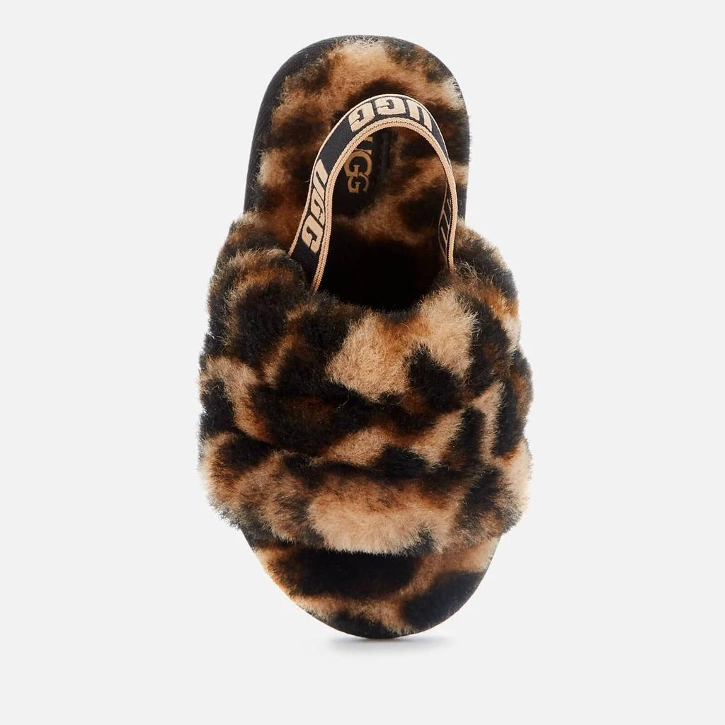 商品UGG|UGG Toddlers' Fluff Yeah Slide Panther Print Slippers - Butterscotch,价格¥218,第3张图片详细描述