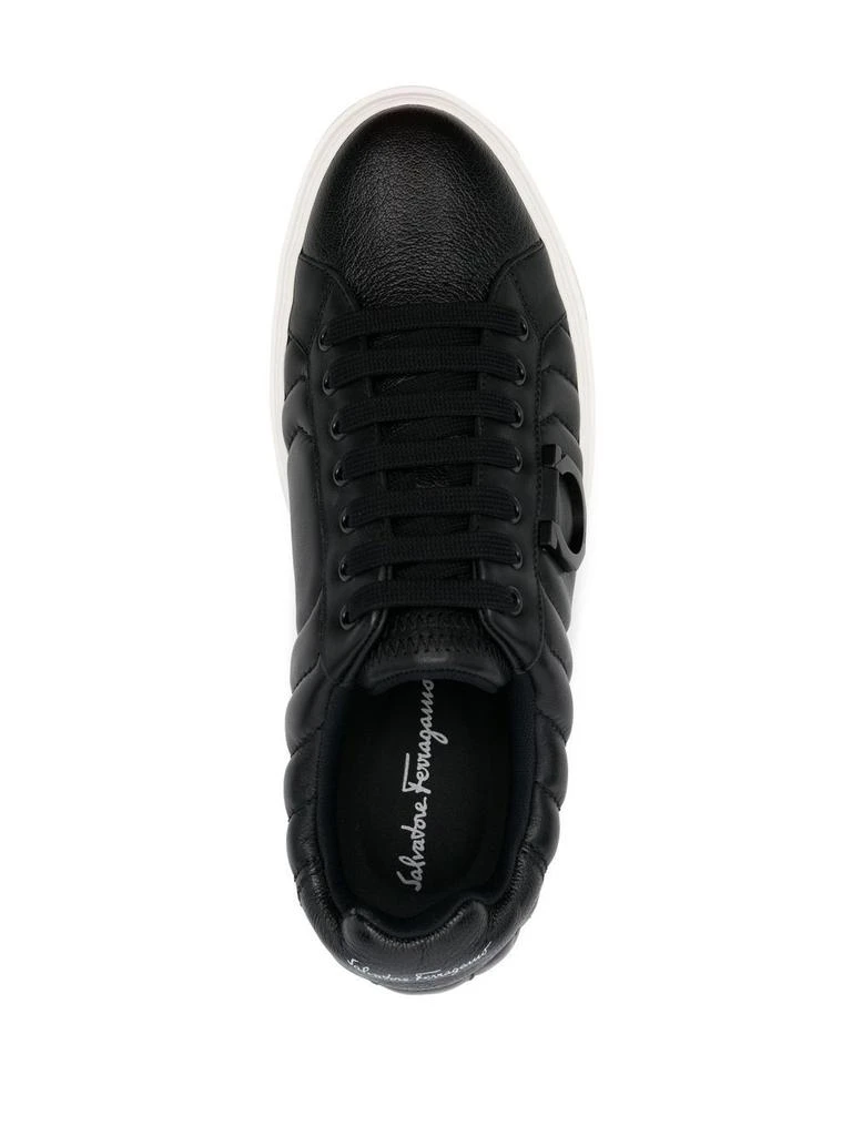 商品Salvatore Ferragamo|Salvatore Ferragamo Men's  Black Leather Sneakers,价格¥5147,第4张图片详细描述
