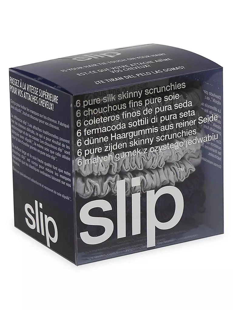 商品Slip|6-Pack Pure Silk Skinny Scrunchies,价格¥288,第2张图片详细描述