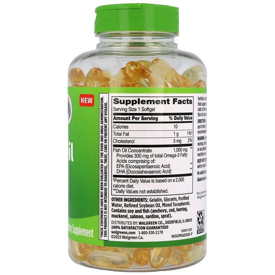 Fish Oil 1000 mg with 300 mg Omega-3 Softgels 商品