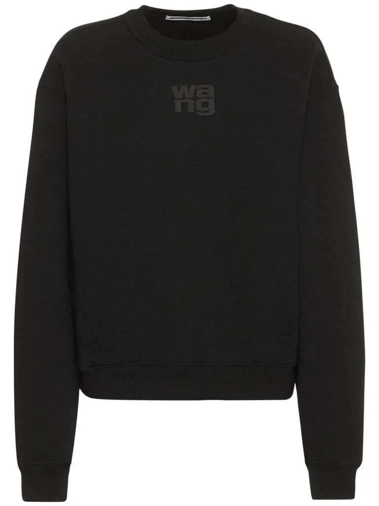 商品Alexander Wang|Essential Logo Cotton Jersey Sweatshirt,价格¥2173,第1张图片