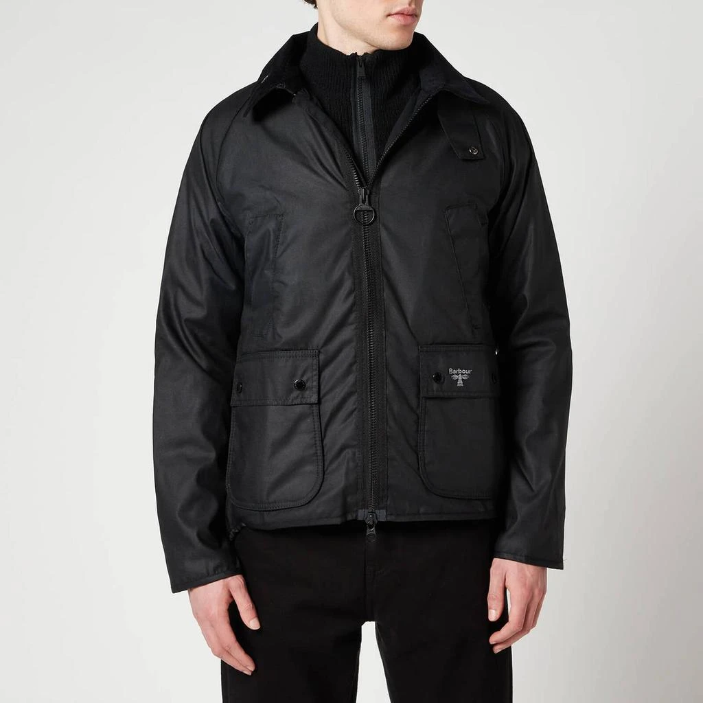 商品Barbour|Barbour Beacon Mens's Bedale Wax Jacket - Black,价格¥1323,第1张图片