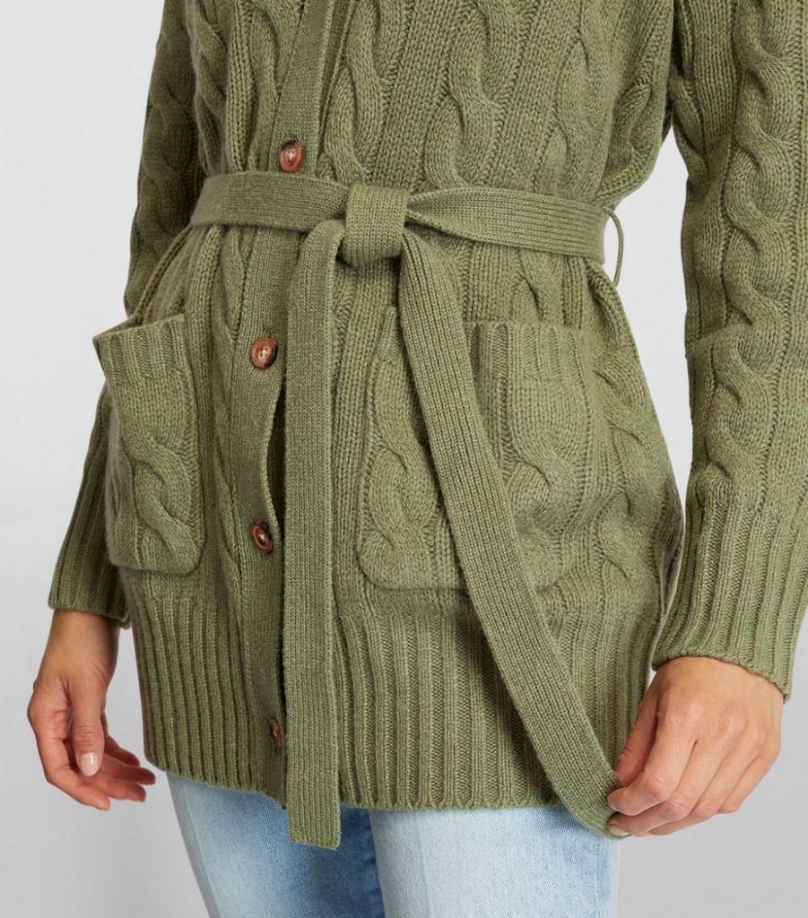 商品Ralph Lauren|Wool-Cashmere Belted Cardigan,价格¥3891,第7张图片详细描述