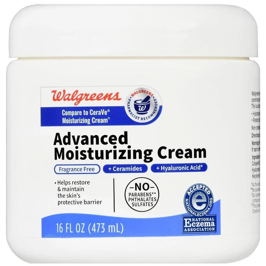 商品Walgreens|Advanced Moisturizing Cream Fragrance Free,价格¥116,第1张图片