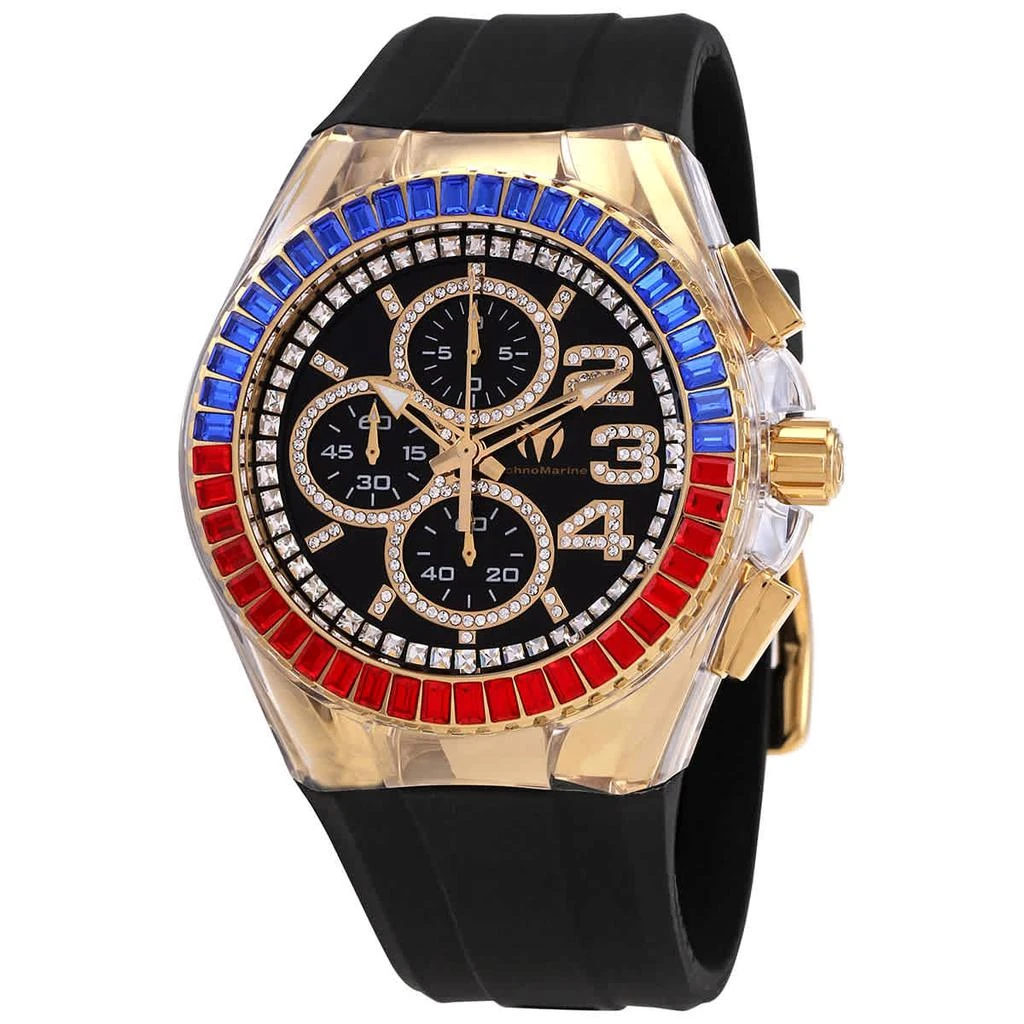 商品TechnoMarine|Cruise Chronograph Quartz Crystal Black Dial Men's Watch TM-121014,价格¥743,第1张图片