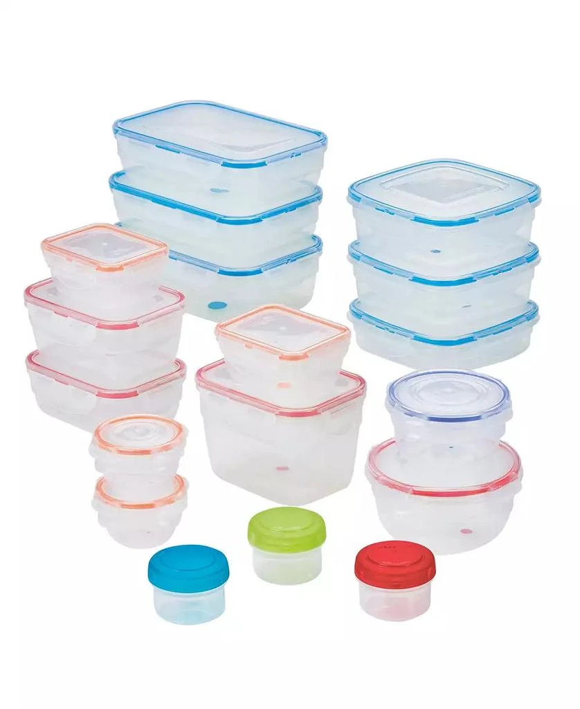 商品Lock & Lock|Easy Essentials Color Mates 36-Pc. Food Storage Container Set,价格¥564,第2张图片详细描述