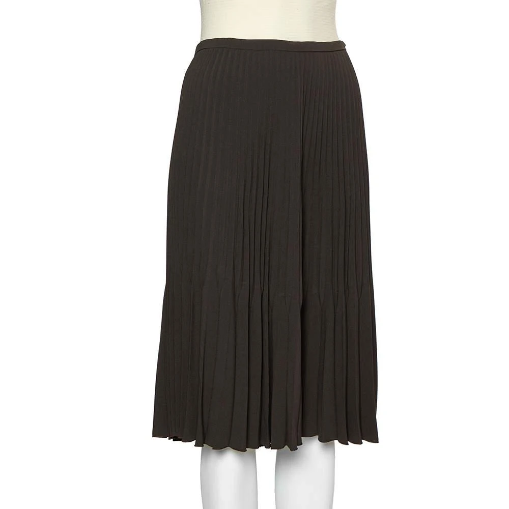 商品[二手商品] Burberry|Burberry Dark Green Crepe Pleated Short Skirt L,价格¥1594,第2张图片详细描述