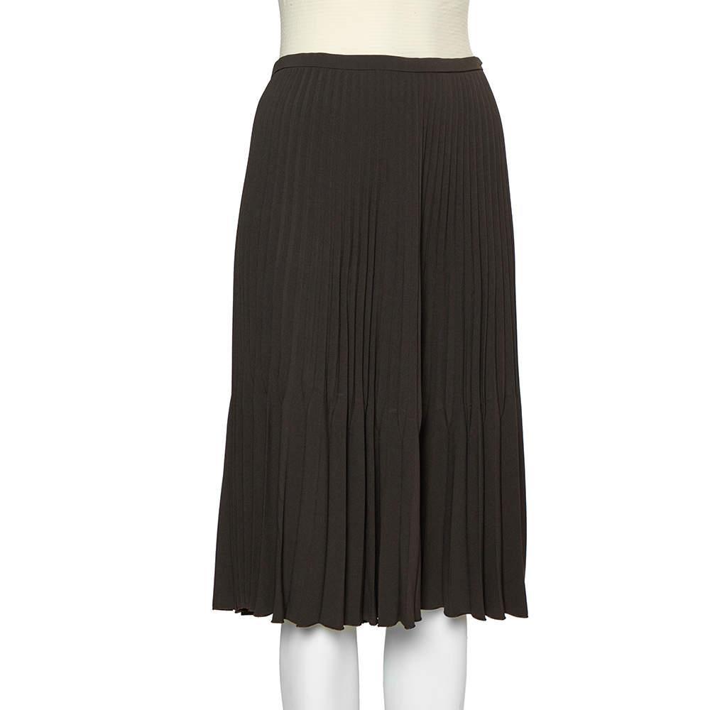 商品[二手商品] Burberry|Burberry Dark Green Crepe Pleated Short Skirt L,价格¥1486,第4张图片详细描述