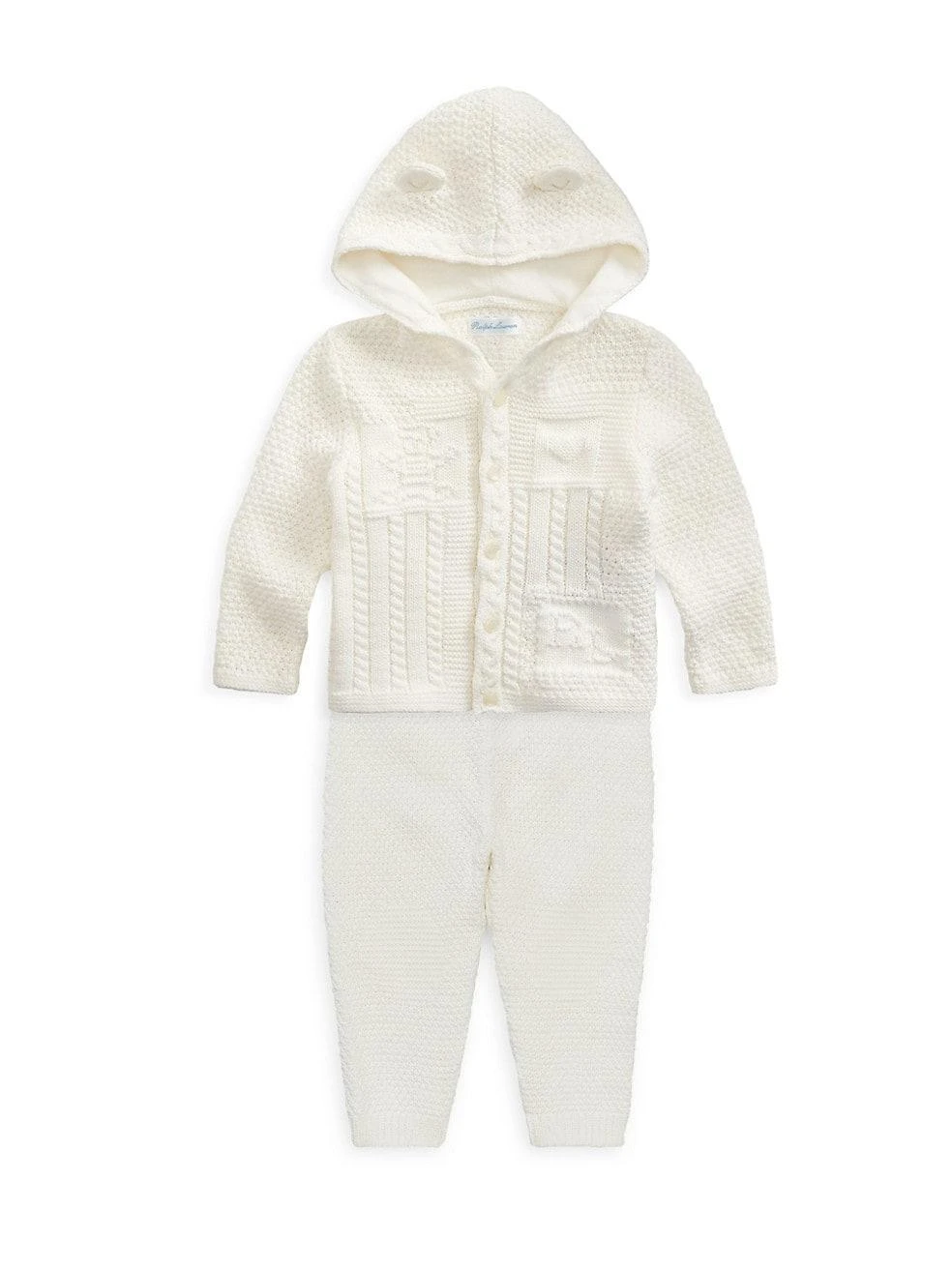 商品Ralph Lauren|Baby's Bear-Ear Hooded Cardigan,价格¥244,第2张图片详细描述