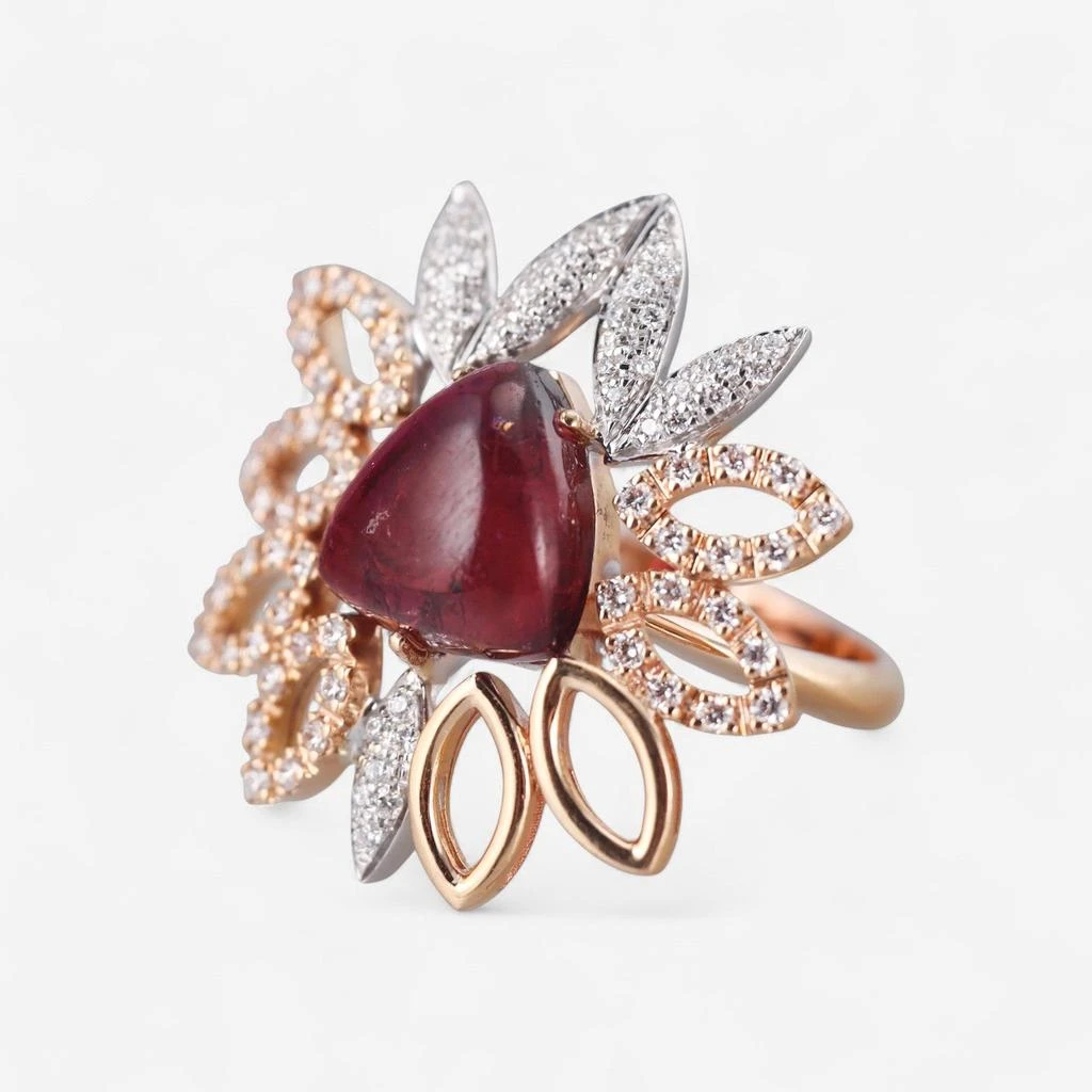 商品Tavanti|Tavanti 18K Rose & White Gold Diamond & Pink Tourmaline Ring Sz. 6.5 JF-2982Y-112,价格¥51199,第2张图片详细描述