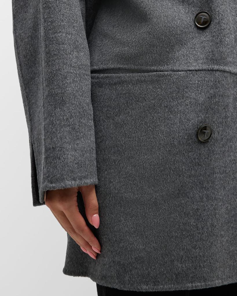 商品Totême|Oversized Double-Breasted Brushed Wool Jacket,价格¥7321,第7张图片详细描述