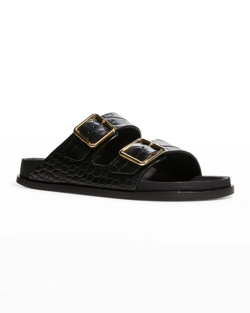 商品Birkenstock|1774 Arizona Mock-Croc Dual-Buckle Sandals,价格¥4639,第2张图片详细描述