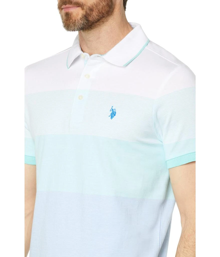 商品U.S. POLO ASSN.|Yarn-Dye Engineered Stripe Jersey Polo Shirt,价格¥211,第3张图片详细描述