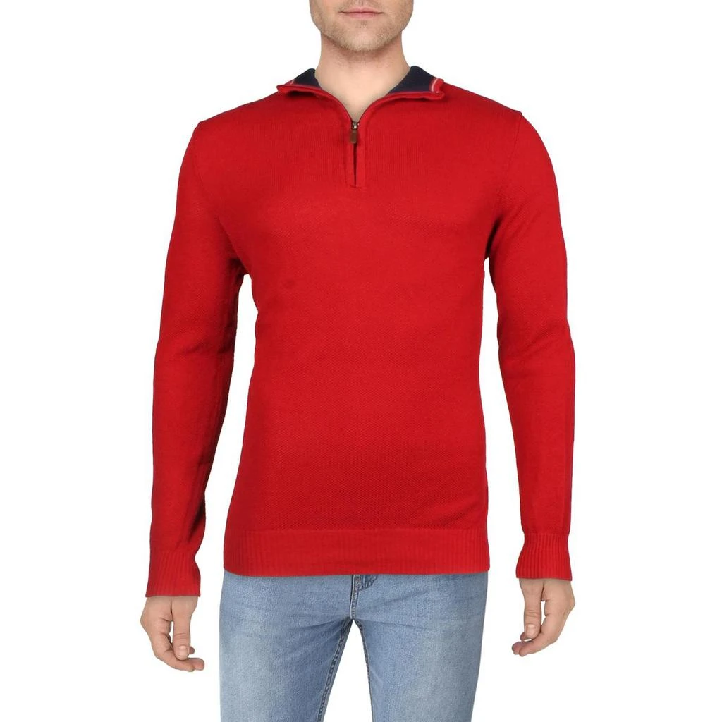 商品Club Room|Club Room Mens Cotton 1/4 Zip Pullover Sweater,价格¥98,第4张图片详细描述