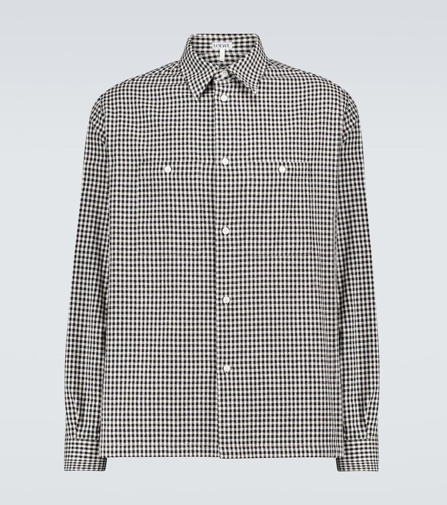 商品Loewe|军旅风口袋格纹衬衫,价格¥4293,第1张图片