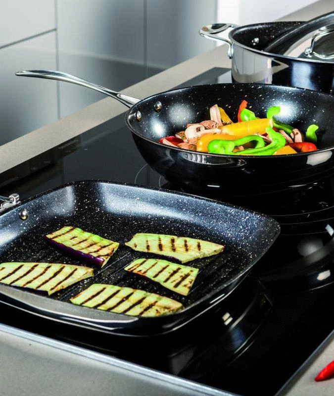 商品Mepra|Wok With Lid Cm 28 Glamour Stone,价格¥2341,第2张图片详细描述